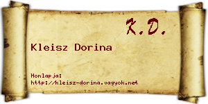 Kleisz Dorina névjegykártya