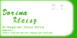 dorina kleisz business card